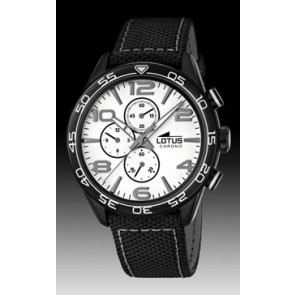 Horlogeband Lotus 15780-1 Leder Zwart 22mm