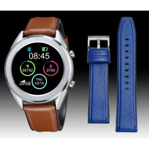 Horlogeband Lotus 50008/1 / BC10931 Leder Blauw