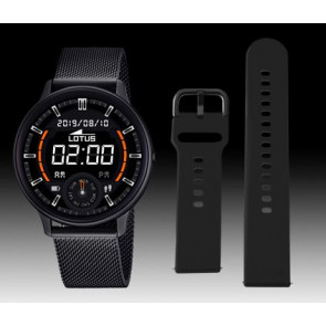 Horlogeband Lotus 50016/1 / BA04504 Mesh/Milanees Zwart
