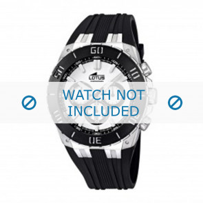 Lotus L15801/1 horlogeband zwart silicoon