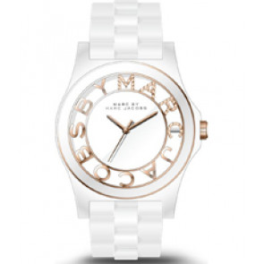Horlogeband Marc by Marc Jacobs MBM8665 Kunststof/Plastic Wit 20mm