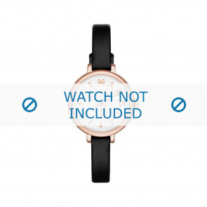 Horlogeband Marc by Marc Jacobs MBM1352 Leder Zwart 8mm