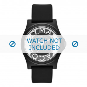 Marc by Marc Jacobs horlogeband MBM4019 Rubber Zwart 20mm