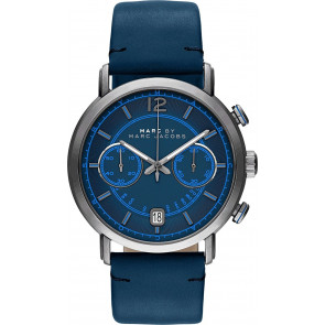 Horlogeband Marc by Marc Jacobs MBM5068 Leder Blauw 22mm