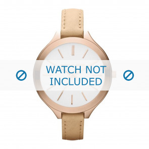 Horlogeband Michael Kors MK2284 Leder Beige 12mm