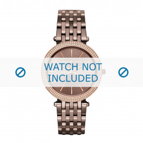 Horlogeband Michael Kors MK3416 Staal Bruin 20mm