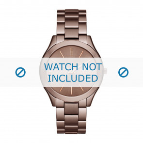 Horlogeband Michael Kors MK3418 Staal Bruin 20mm