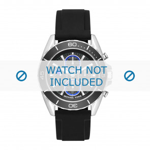Michael Kors horlogeband MK8485 Rubber Zwart 22mm
