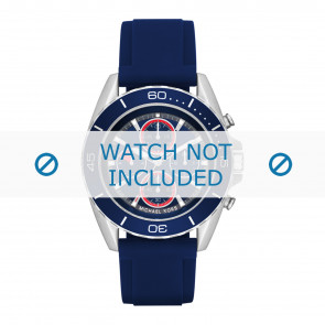 Horlogeband Michael Kors MK8486 Rubber Blauw 22mm