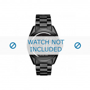 Michael Kors horlogeband MKT5005 Staal Zwart 22mm