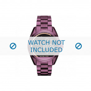 Horlogeband Michael Kors MKT5017 Staal Paars 22mm