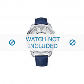 Nautica horlogeband A19525G Leder Blauw 22mm + blauw stiksel