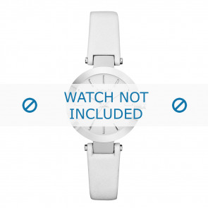 Horlogeband DKNY NY2403 / NY8749 Leder Wit 8mm
