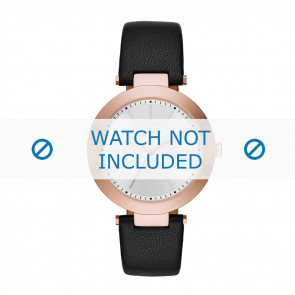 DKNY horlogeband NY-2468 Leder Zwart 18mm 