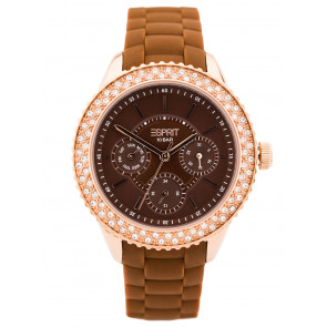 Horlogeband Esprit ES106222008 Rubber Bruin 17mm
