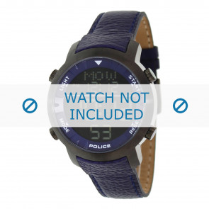 Horlogeband Police 12898JSU-02A Leder Blauw 22mm