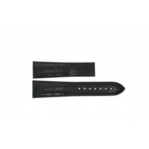Maurice Lacroix horlogeband PT6117 / SS001 / 3307 676 / AN 13184  Leder Zwart 22mm + zwart stiksel