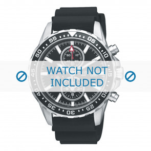 Horlogeband Pulsar PF3949X1 / YM62-X229 / PN036X Rubber Zwart 20mm