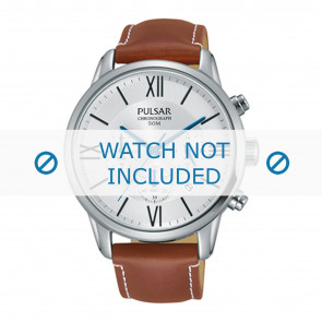 Horlogeband Pulsar VD53-X253 / PP274X / PT3807X1 Leder Cognac 20mm