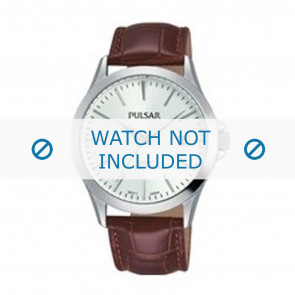 Horlogeband Pulsar VJ42-X182 / PS9455X1 / PQG036X Croco leder Bruin 20mm