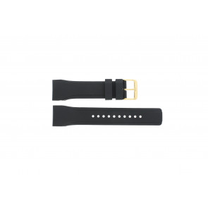 Pulsar horlogeband W861-X006 / PQ2048X1 / PP256X Rubber Zwart 24mm