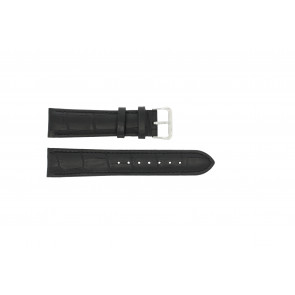 Horlogeband 805.01.20 Leder Zwart 20mm + zwart stiksel
