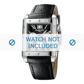 Raymond Weil horlogeband SV2301-TANGO-R9 / 4881 Leder Zwart 23mm + standaard stiksel