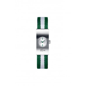 Lacoste horlogeband 2000317 / LC-06-3-14-0011 Leder Groen 13mm + groen stiksel