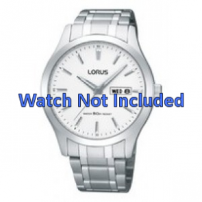 Lorus horlogeband VX43-X074 Staal Zilver 20mm 