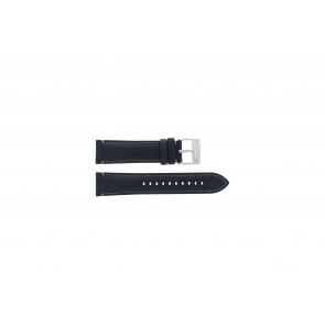 Fossil (Smartwatches) horlogeband S221255 Leder Donkerblauw 22mm