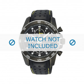Horlogeband Seiko 7T62-0KV0 (04B) / SNAE67P1 / L01M012M0 Leder Zwart 21mm