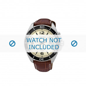 Horlogeband Seiko 5M82-0AY0 / SKA749P1 / L07N01CJ0 Croco leder Bruin 22mm