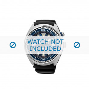Horlogeband Seiko SUN065P1 / 5M85 0AB0 / R01Y011J0 Rubber Zwart 24mm