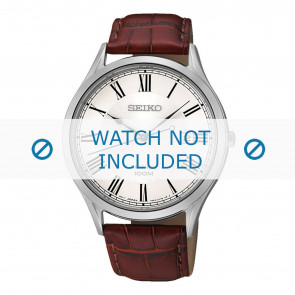 Horlogeband Seiko 7N42-0FW0 / SGEG97P1 / 4LR2JE Croco leder Bruin 20mm