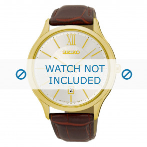 Horlogeband Seiko 7N42-0GG0 / SGEH56P1 / L0ED011K0 Croco leder Bruin 21mm