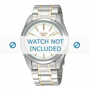 Horlogeband Seiko 7S26-01V0 / SNKL47K1 / M0KJ211Z0 Staal Bi-Color 18mm