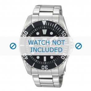 Seiko horlogeband 7S36-03C0-SNZF17K1 Staal Zilver 22mm