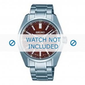 Seiko horlogeband 9S86-00E0-SBGJ021G Staal Zilver