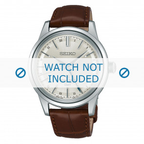 Seiko horlogeband SBGJ017G / 9S86 00C0 Leder Cognac 19mm + bruin stiksel