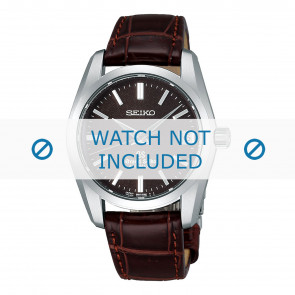 Seiko horlogeband  SBGR089J / 9S65 00B0 Leder Donkerbruin 19mm + bruin stiksel