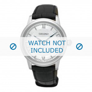 Horlogeband Seiko 4R35-01B0 / SRP861J1 / L0FS011J0 Leder Zwart 17mm