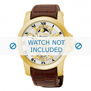 Seiko horlogeband SRX014P1 / 5D88 0AG0 Leder Bruin 21mm + bruin stiksel