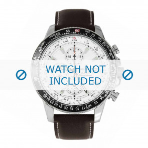 Horlogeband Seiko V172-0AC0 / SSC013P1 / L020011J0 Leder Donkerbruin 20mm