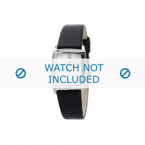 Horlogeband Skagen 691SSLS Leder Zwart 17mm