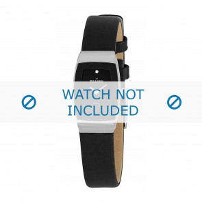 Horlogeband Skagen 271SSLB Leder Zwart 12mm