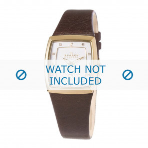 Skagen horlogeband 380SGLM / 380SGLD / 380SGLD8A Leder Bruin