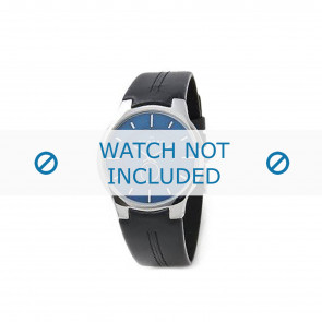 Skagen horlogeband 433XLSLBNW Leder Zwart + standaard stiksel