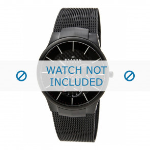 Skagen horlogeband 809XLTBB Staal Zwart