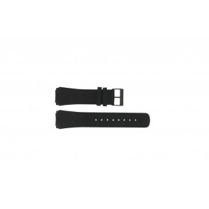 Horlogeband Skagen 856XLBLB / 856XLBLN Croco leder Zwart 23mm