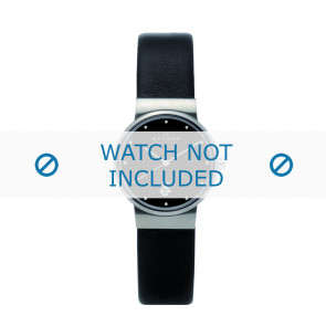 Skagen horlogeband 355SSLB Leder Zwart 14mm 